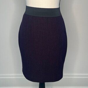 Express Women’s Deep Purple Skirt w/ Black Waiste Band & Leopard Lining, Size 2
